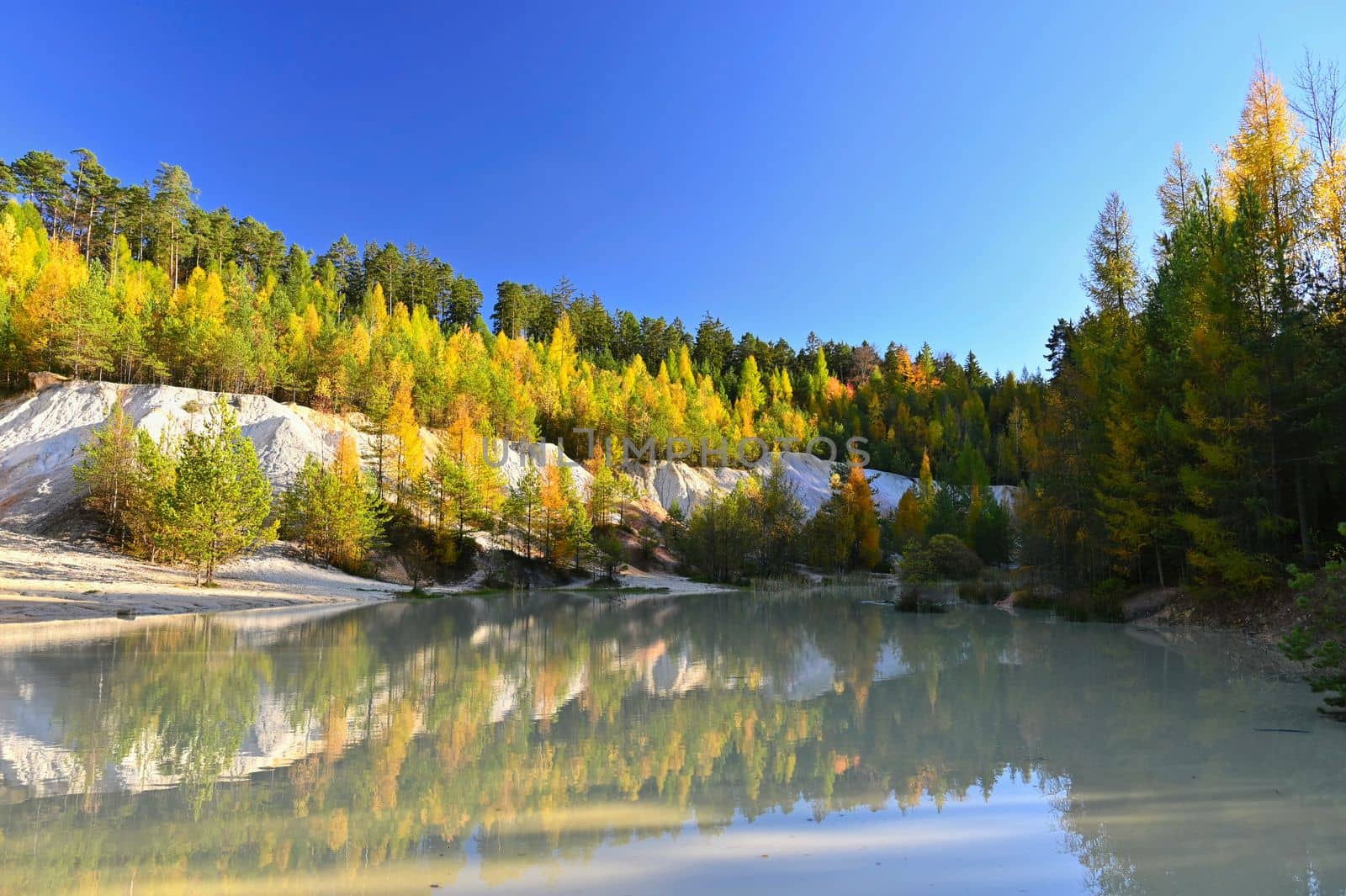 Autumn landscape. Beautiful colorful nature in autumn time. Czech Republic - seasonal background