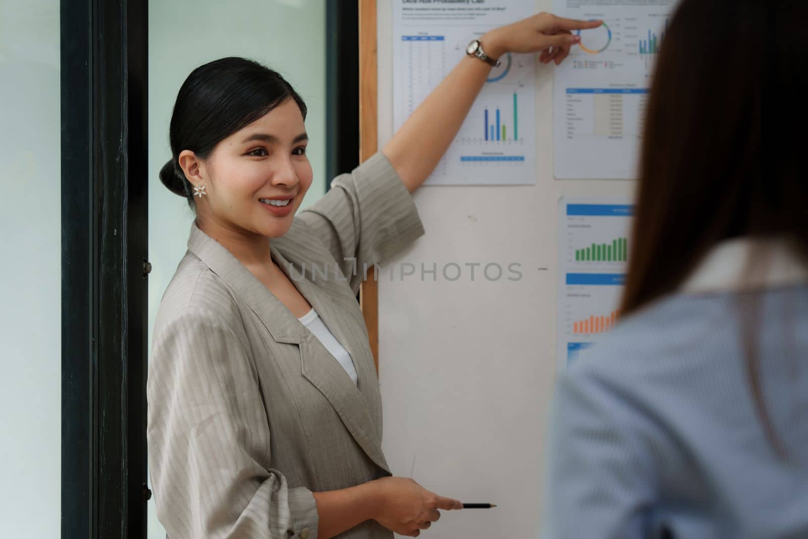 Business team Discussing and brainstorm idea about marketing at casual meeting room . Business consult concept.