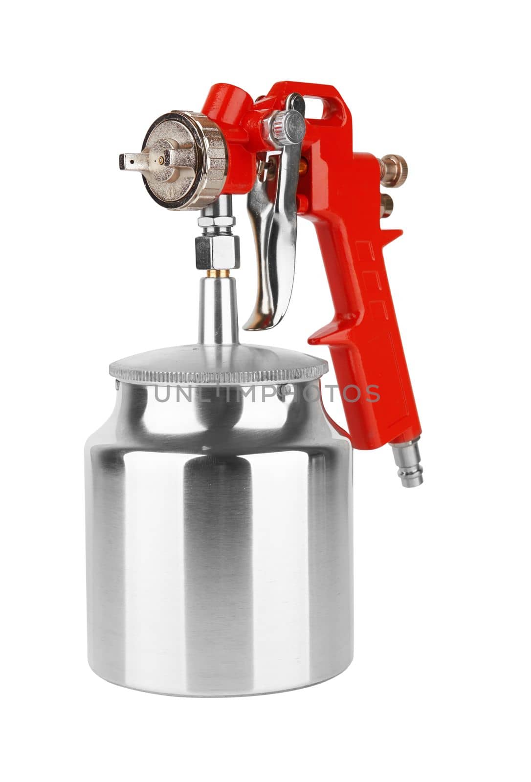 Painting spray gun isolated on white background