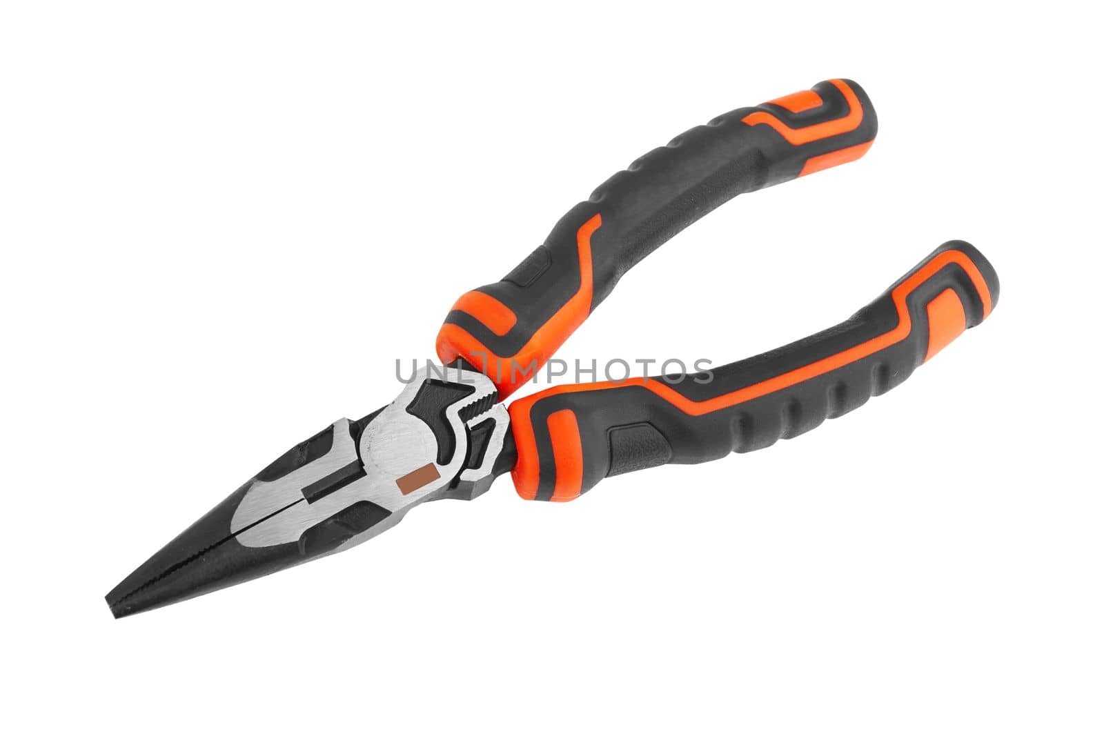 Long nose pliers isolated on a white background