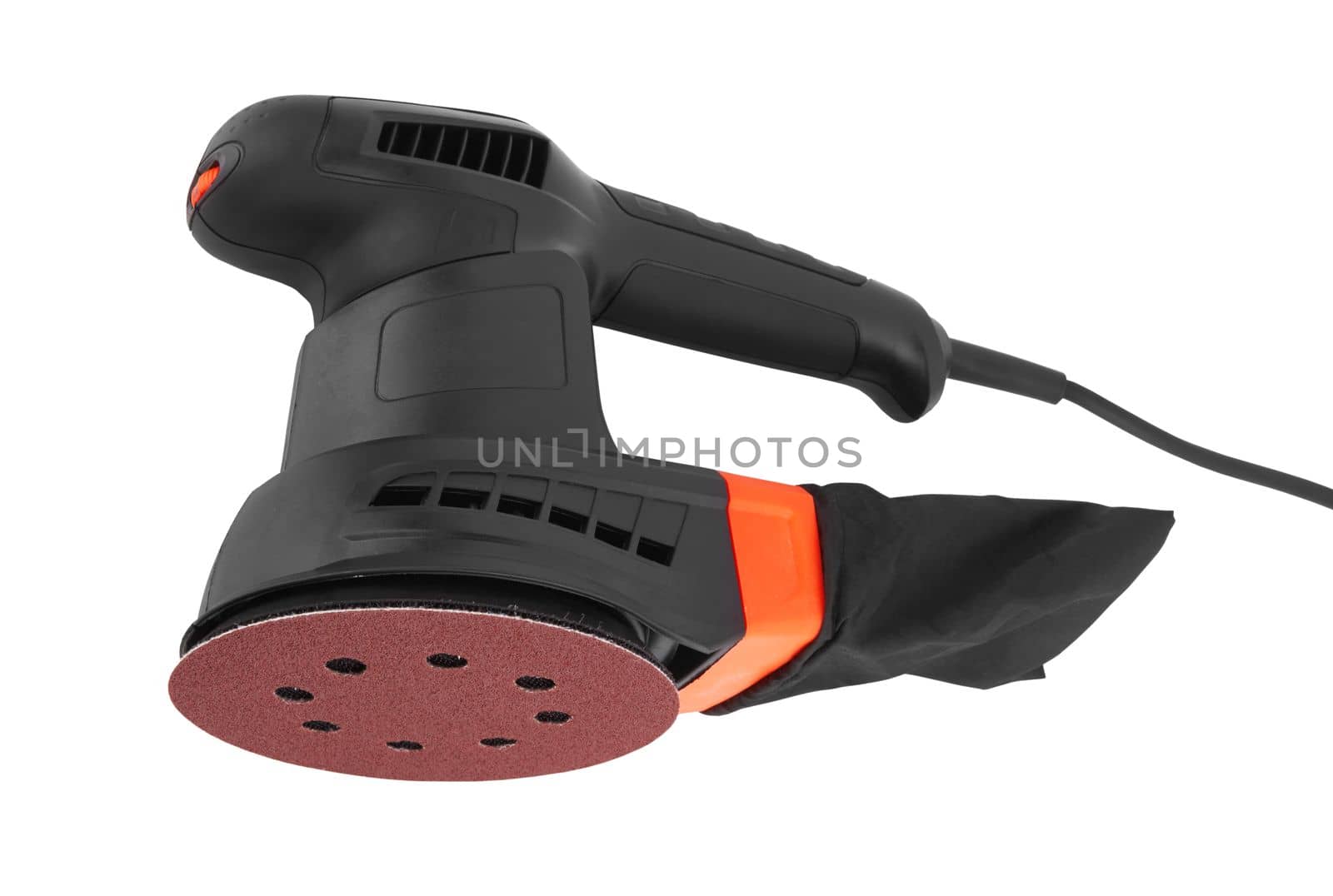 Electric sander tool isolated on white background