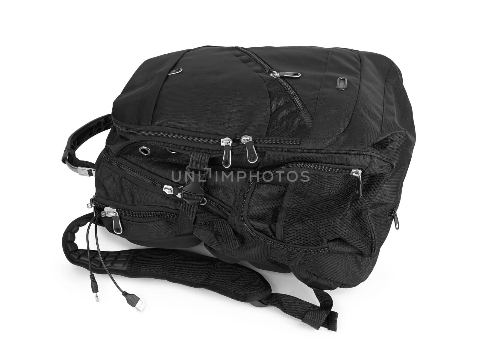 Big backpack for travel isolate on a white background