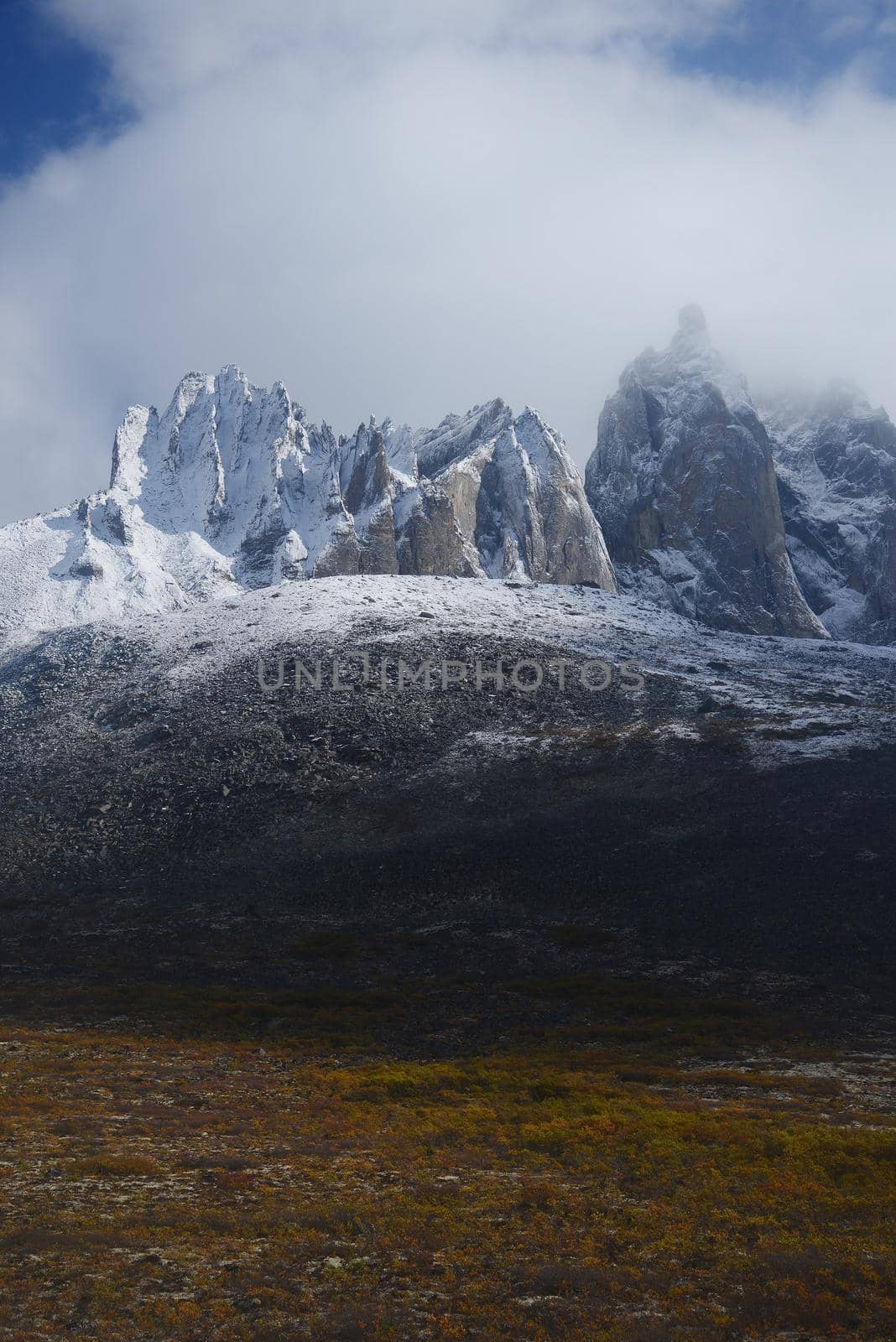 tombstone mountain landscape in yukon