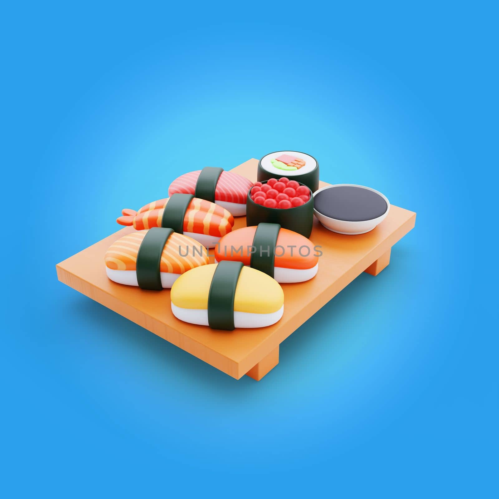 3d sushi by Rahmat_Djayusman