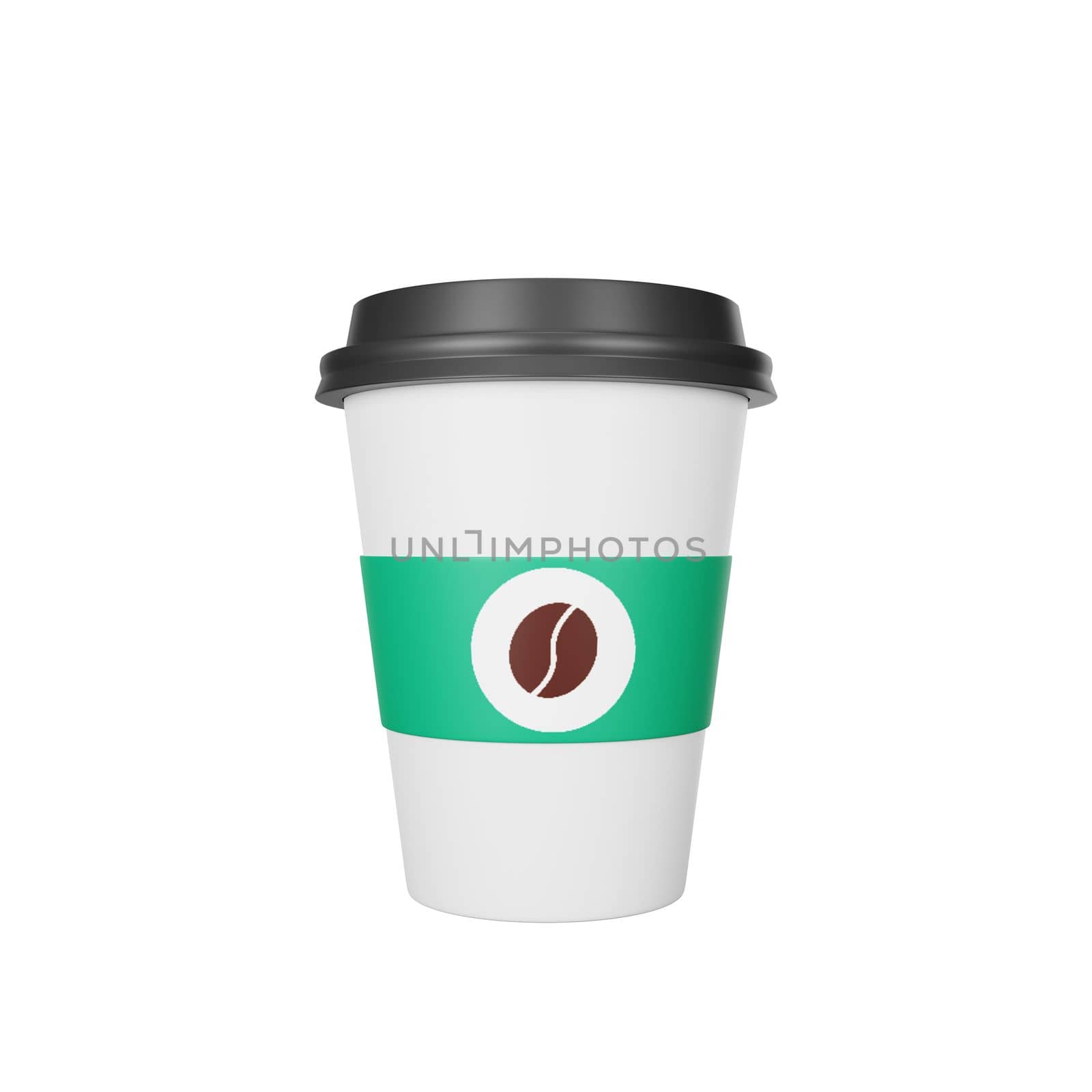 3d rendering of coffee cup fast food icon