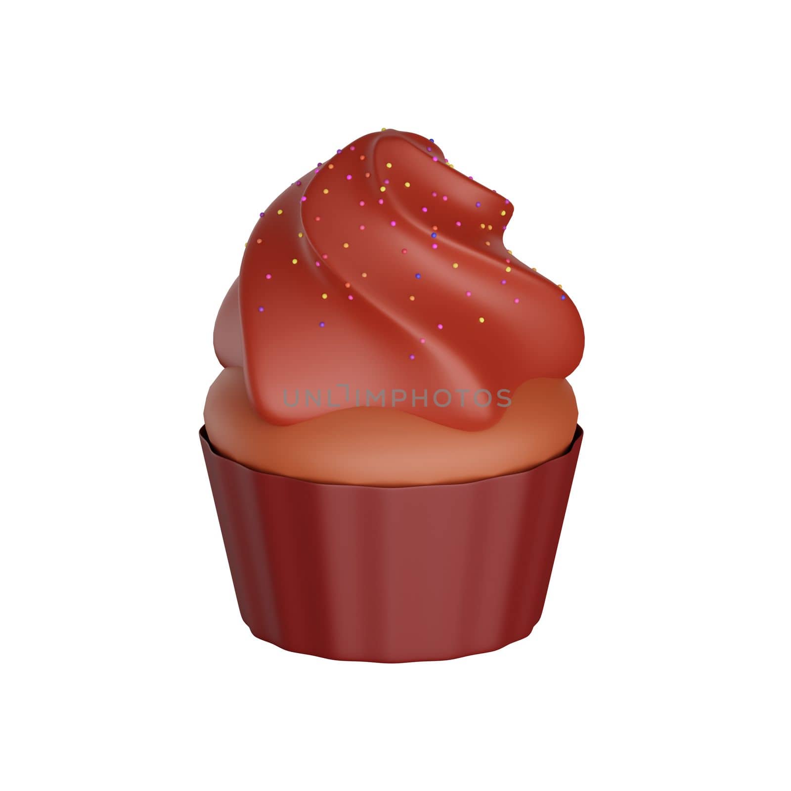 3d rendering of cupcake fast food icon by Rahmat_Djayusman