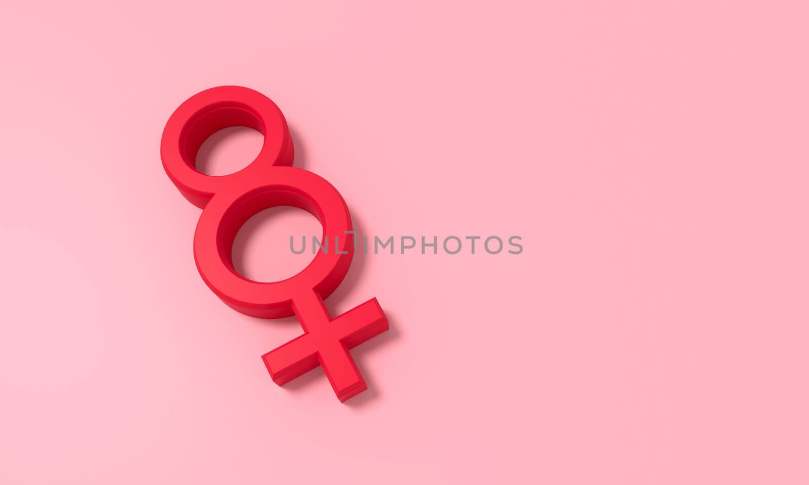 International women's day poster of sign women ans 8 on pink background. by ImagesRouges
