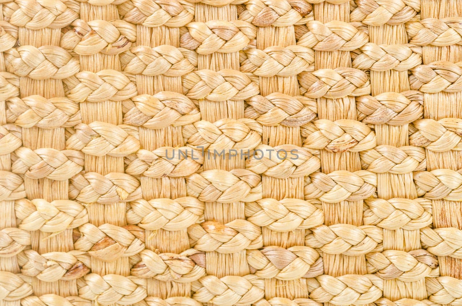 Basketry of water hyacinth ( Eichhornia crassipes ) pattern of weave of water hyacinth for texture and background
