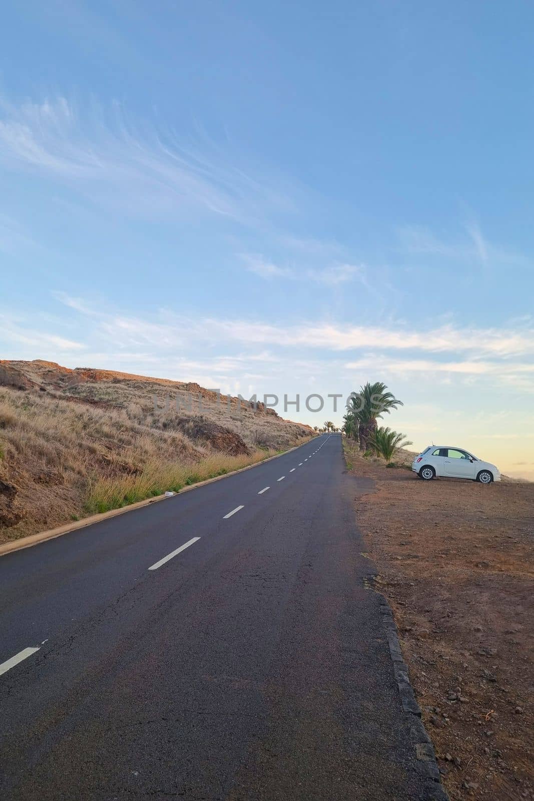 Madeira, Portugal, 27 November 2022: Beautiful scenic road in Madeira island