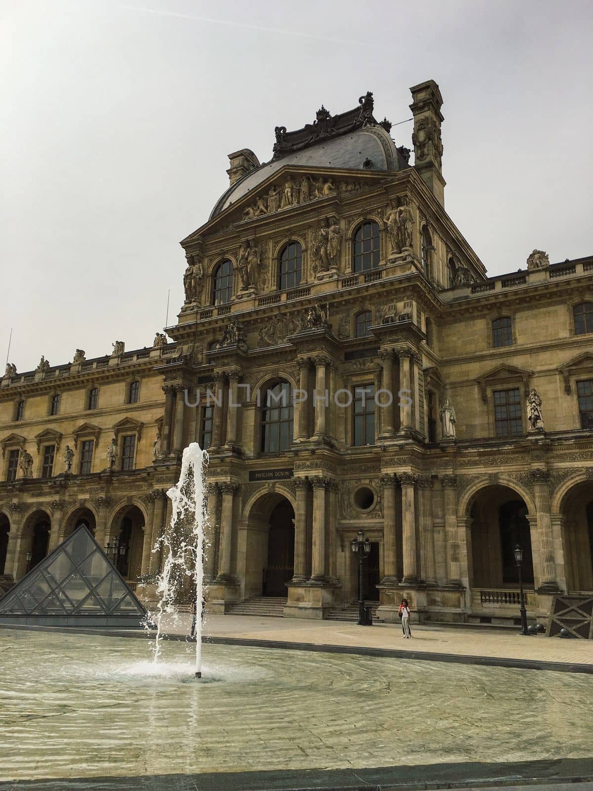 View from the outside of the Louvre in Paris by WeWander