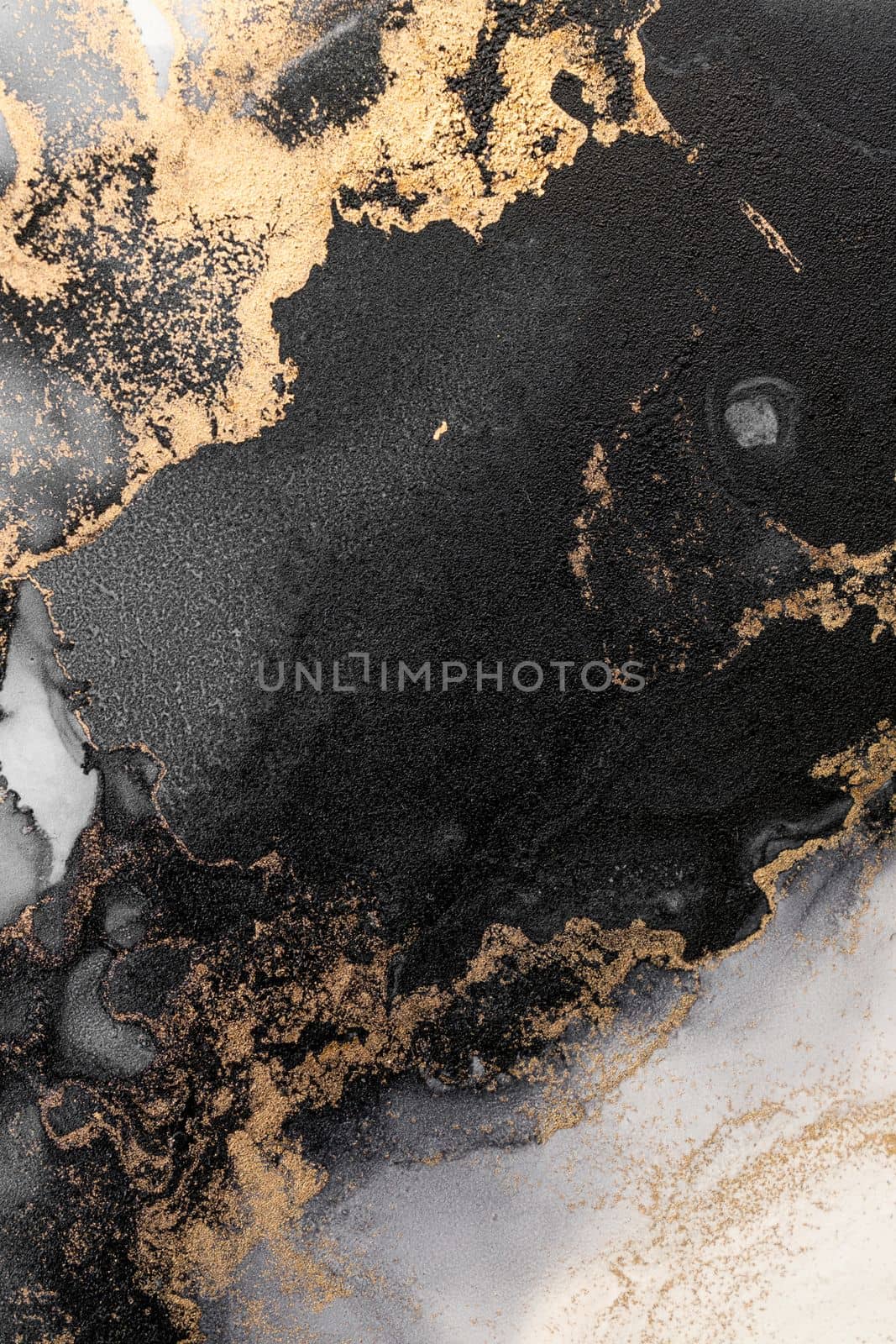 Marble ink abstract art from exquisite original painting for abstract background . Painting was painted on high quality paper texture to create smooth marble background pattern of kintsuki ink art .