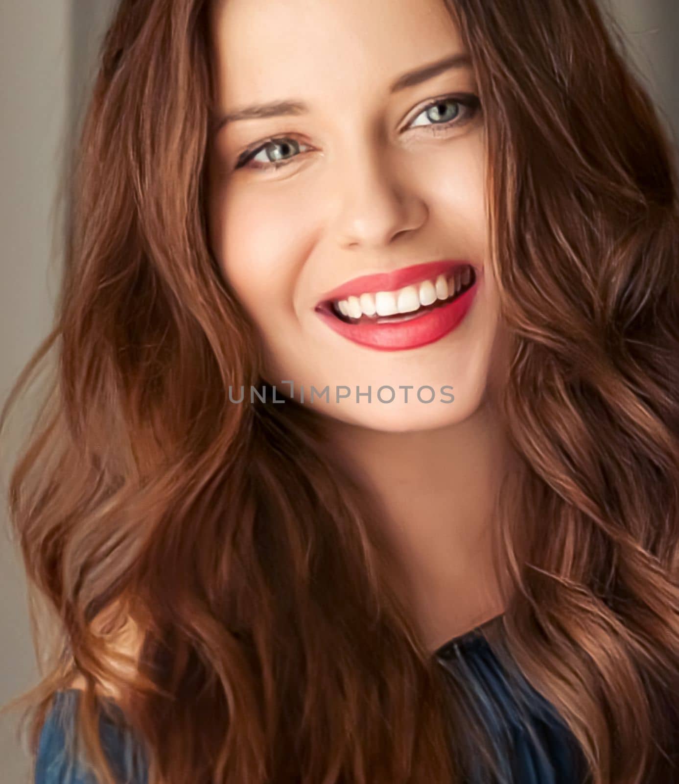 Beauty and femininity, beautiful woman smiling, natural portrait by Anneleven