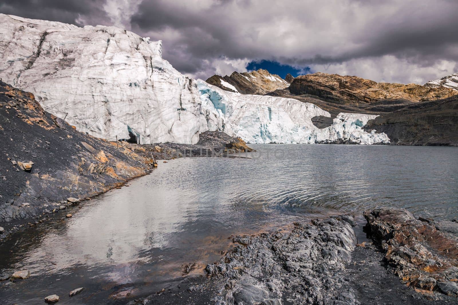 Pastoruri Glacier, at Huascaran National Park, Huaraz, Peru, Tropical glacier at 5200 meters above sea level