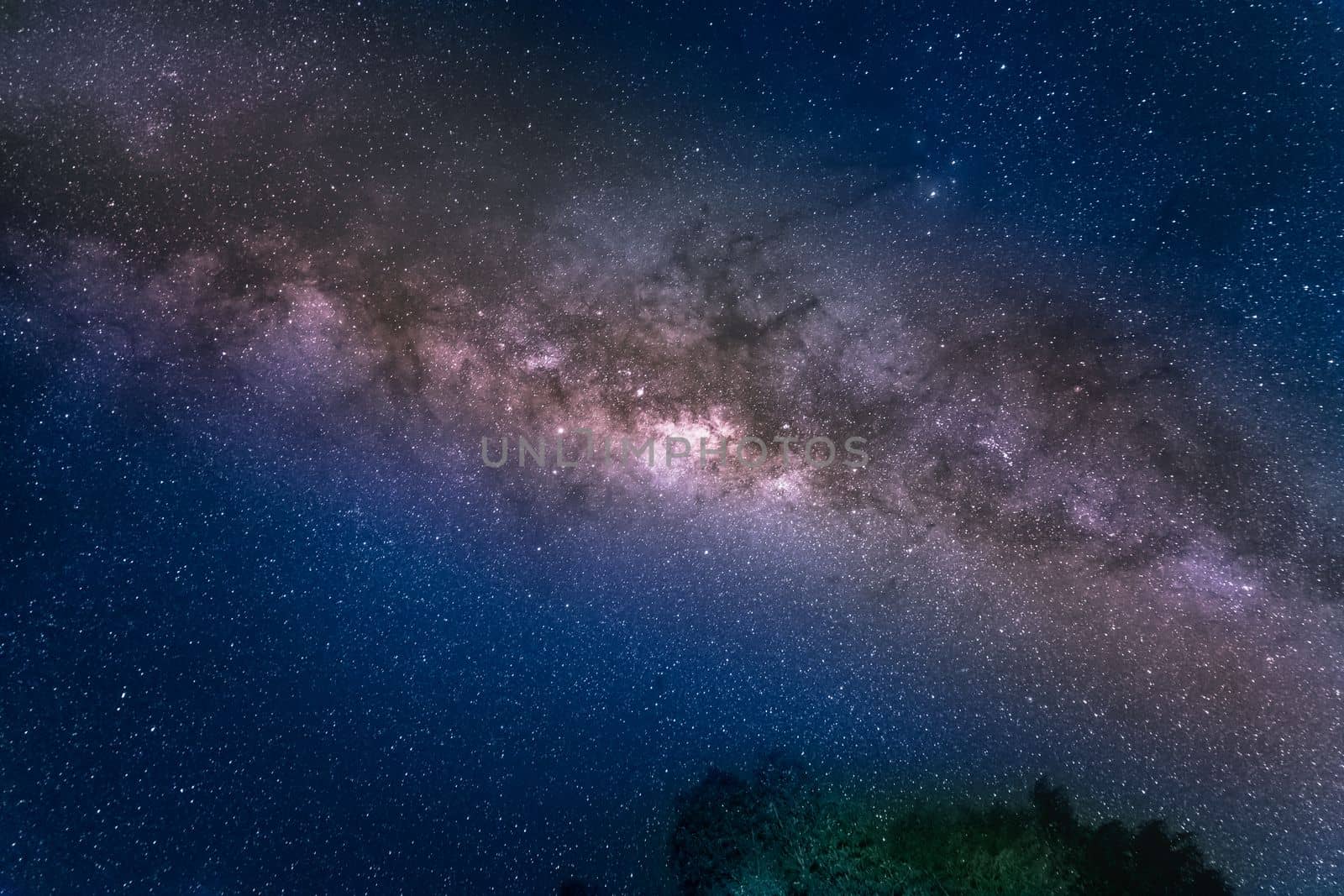 Milky Way and starry skies over the Andes mountains. Cusco, Peru, South America