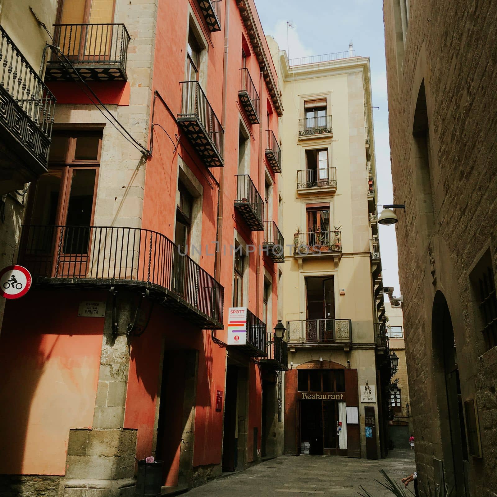 City street architecture in barcelona spain in summer by WeWander