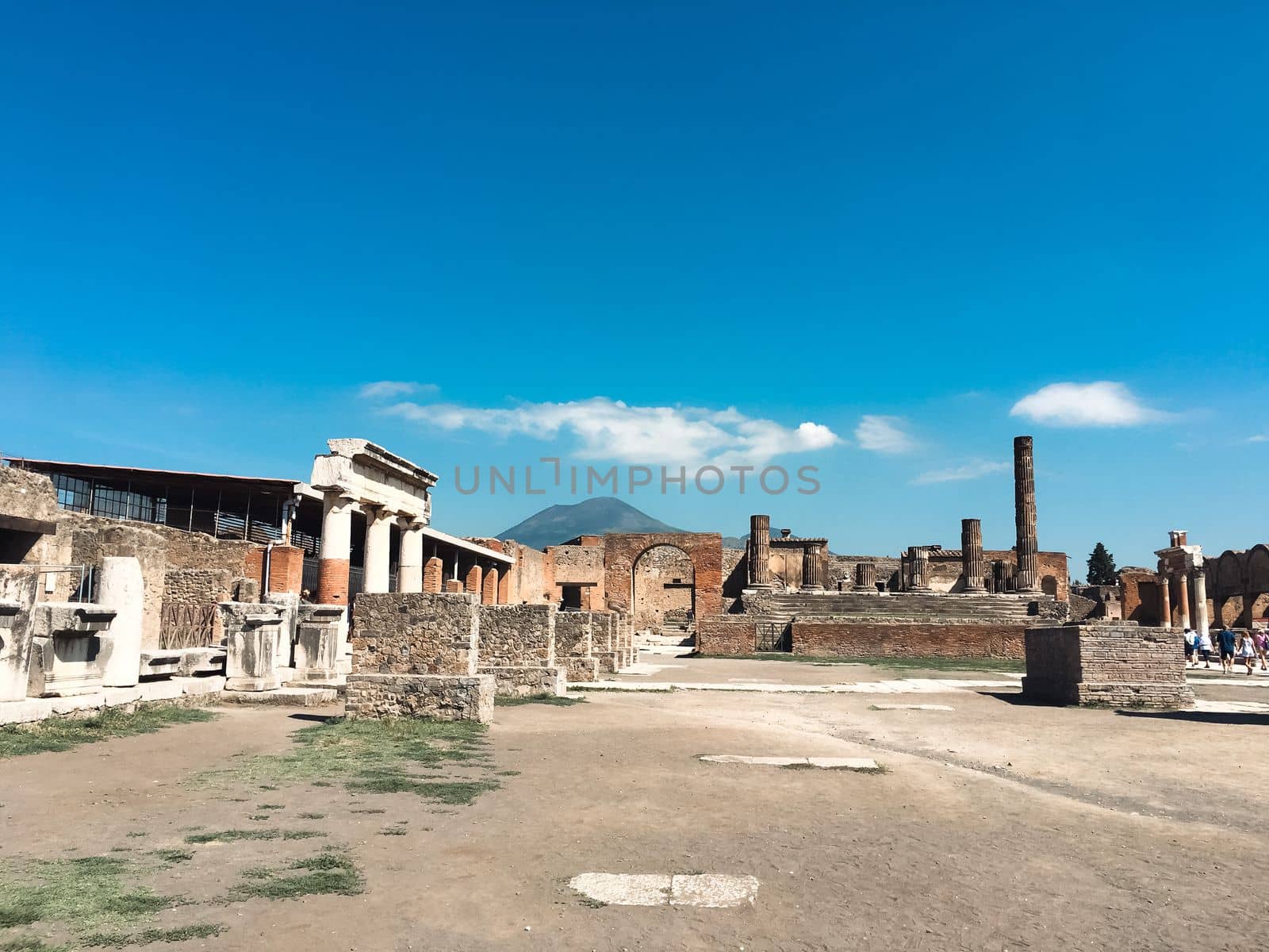 Views over bastille pompeii and mount vesuvius in naples italy by WeWander