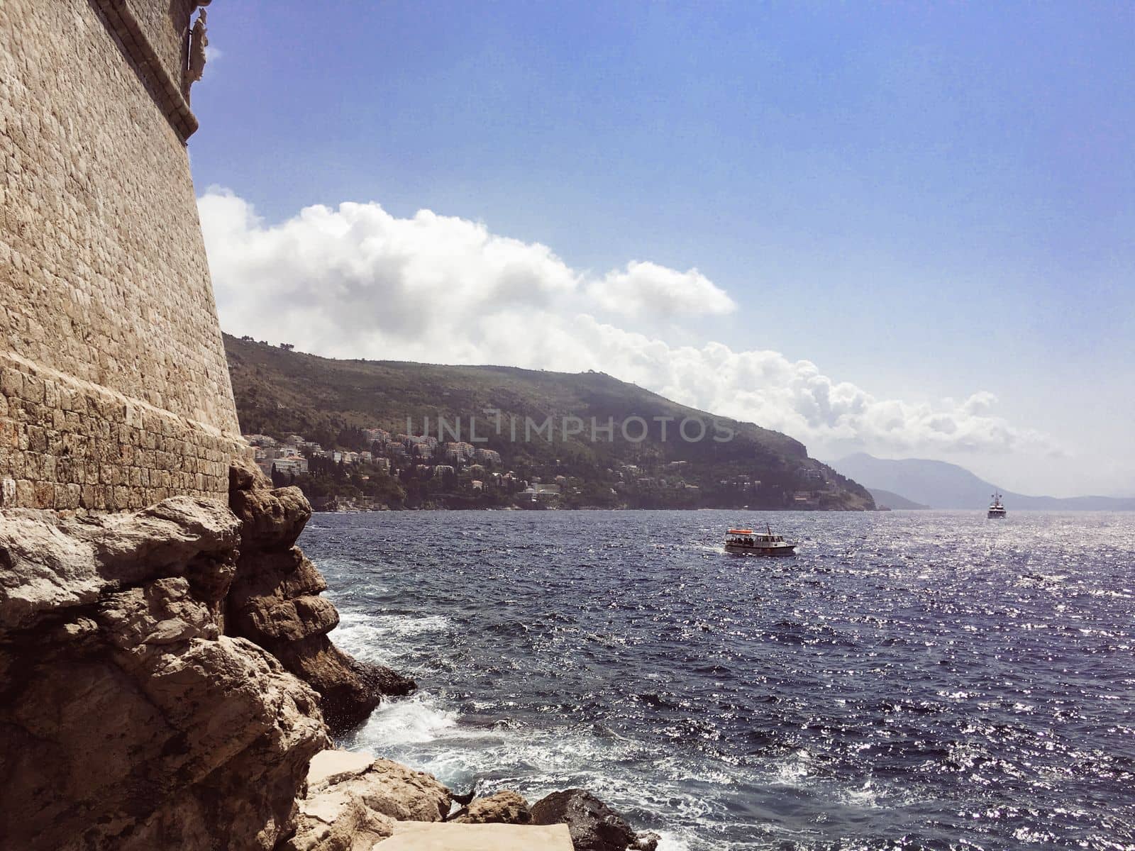 Views over the city of Dubrovnik Croatia in a european summer in game of thrones territory. High quality photo