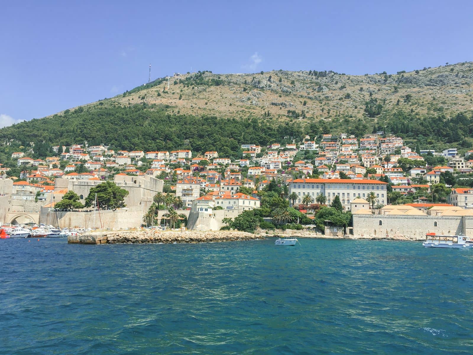 Views over the city of Dubrovnik Croatia in a european summer in game of thrones territory. High quality photo