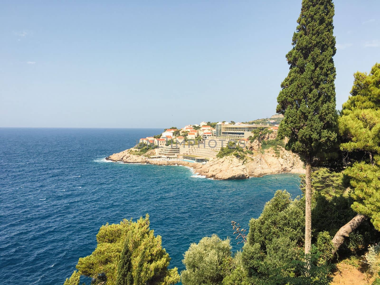 Views over the city of Dubrovnik Croatia in a european summer in game of thrones territory. High quality photo