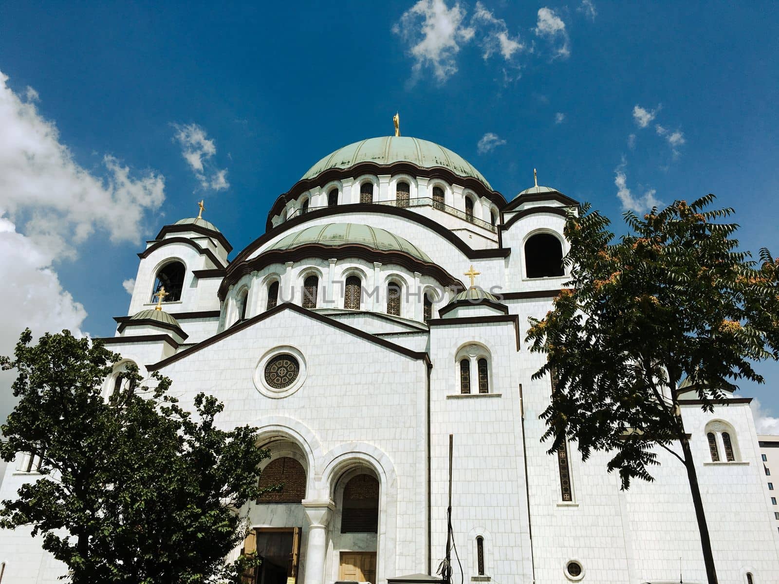 City street view in Belgrade Serbia in the downtown CBD area in summer time. . High quality photo