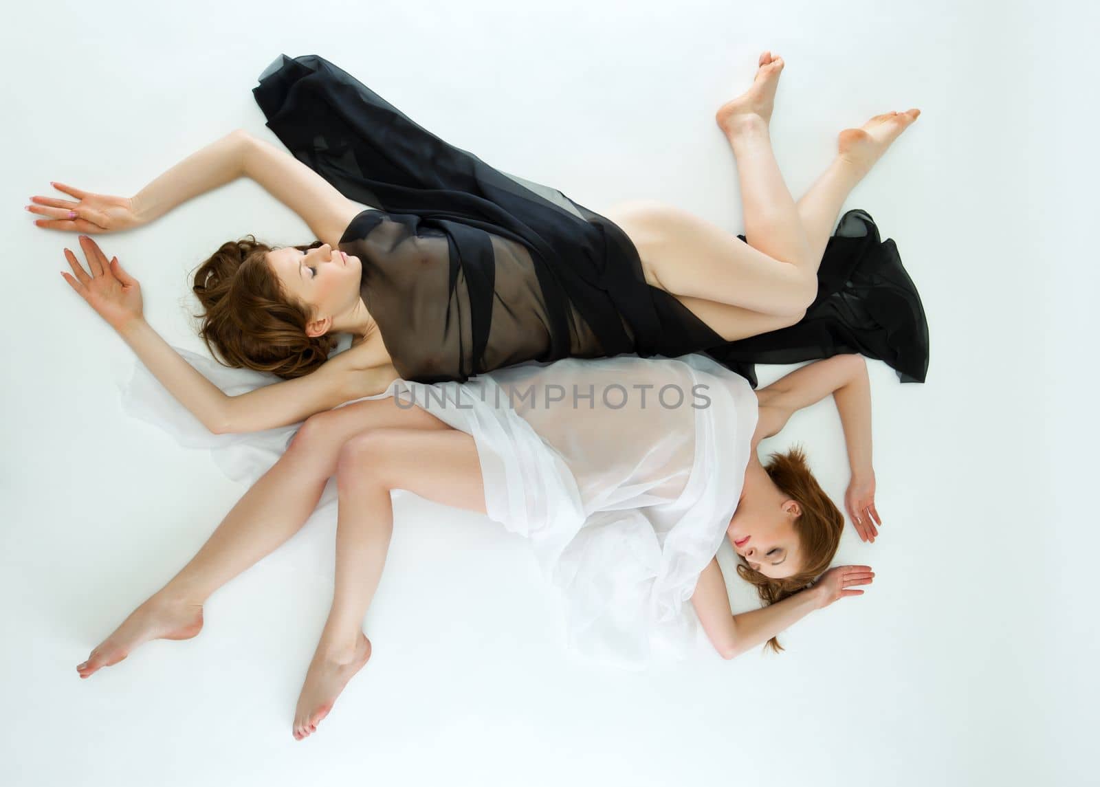 Beauty Naked Woman Yin Yang Position Royalty Free Stock Image Unlimphotos Royalty Free Stock