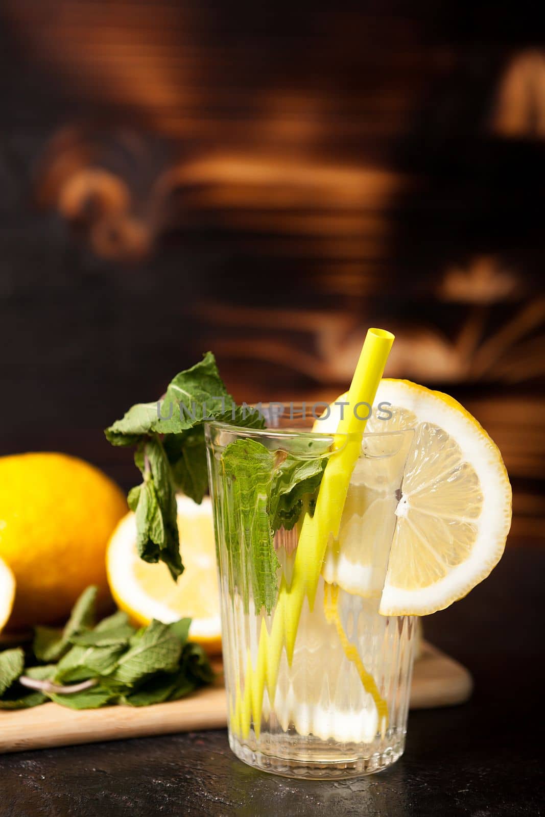 Natural lemonade made of organic lemons and mint by DCStudio