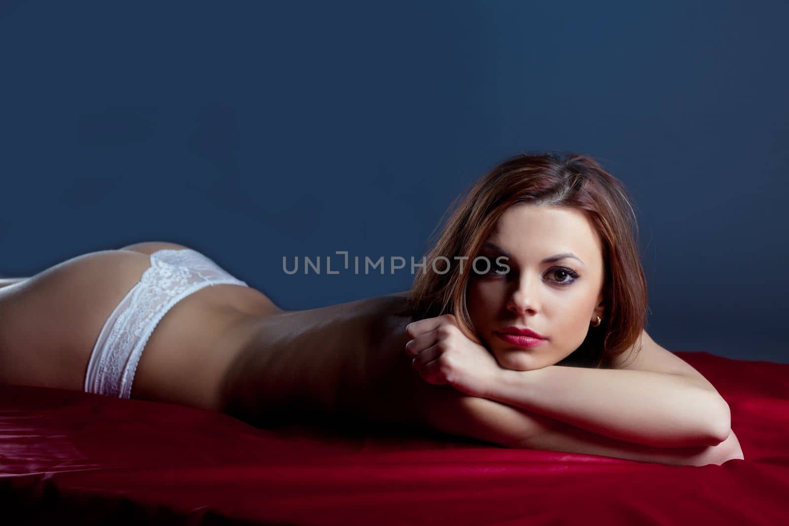 Desired young woman portrait in sexy panties by rivertime