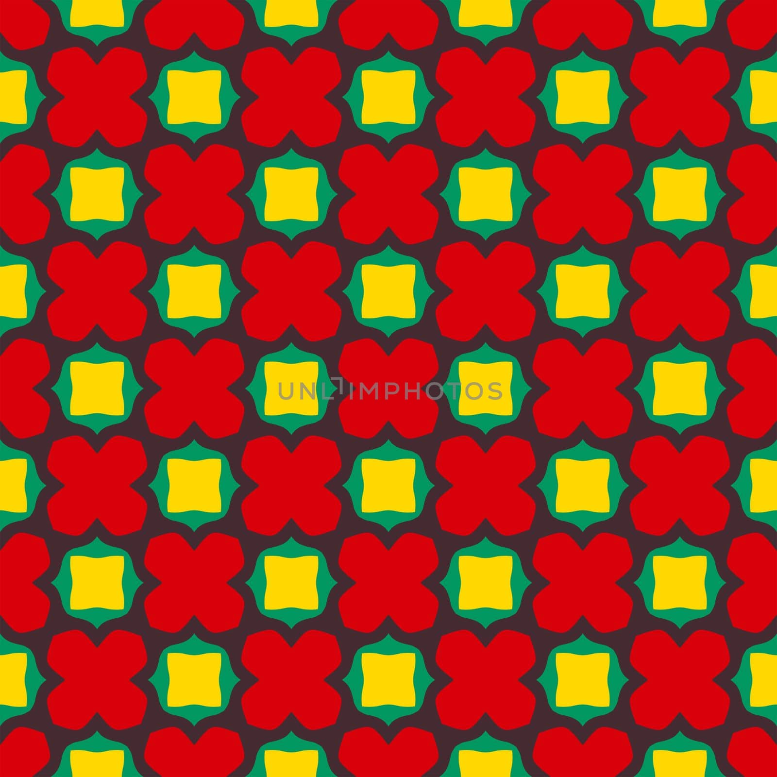 Retro kaleidoscope pattern in the style of the 70s and 60s. Geometric pattern by Dustick