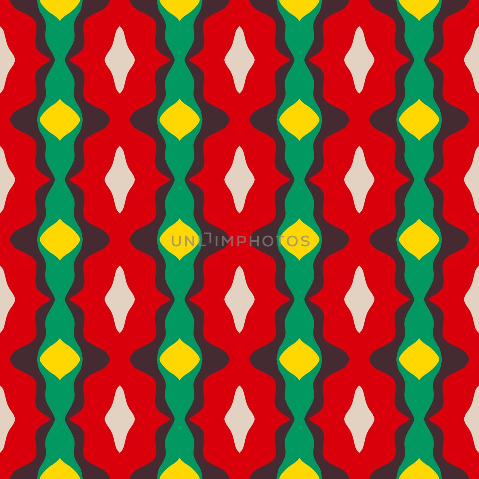 Retro kaleidoscope pattern in the style of the 70s and 60s. Geometric pattern by Dustick