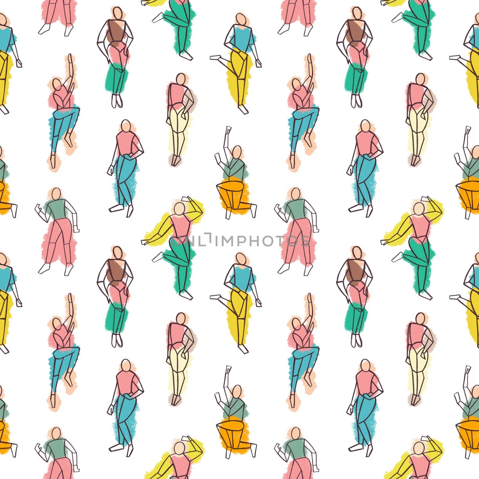 seamless pattern with geometric shapes by Dustick