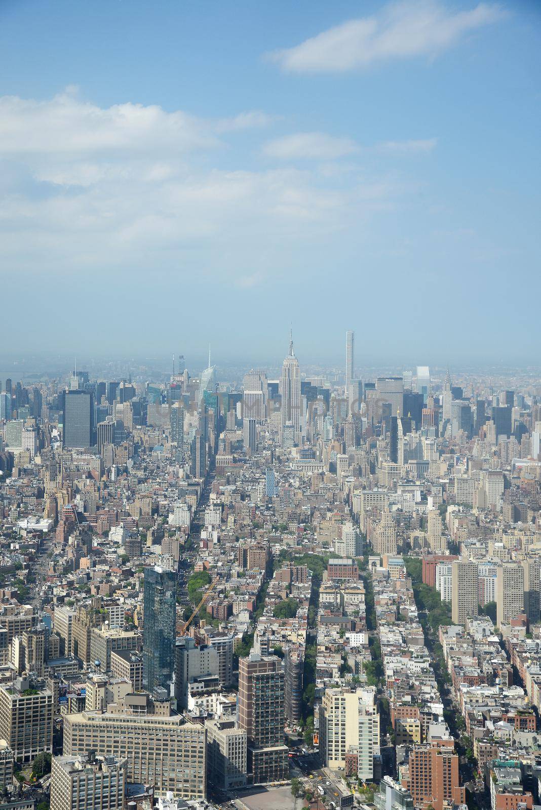 a view of new york downtown as seen from one world trade center observatory deck