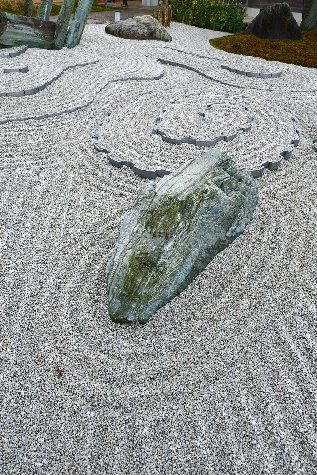 japanese rock garden in a temple in kyoto