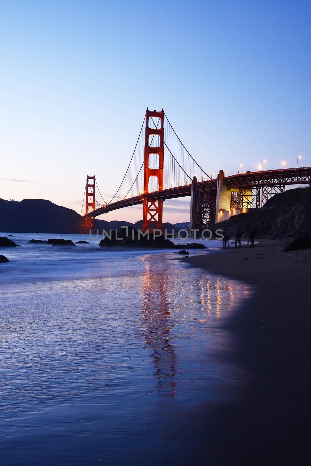 golden gate bridge from marshall beach