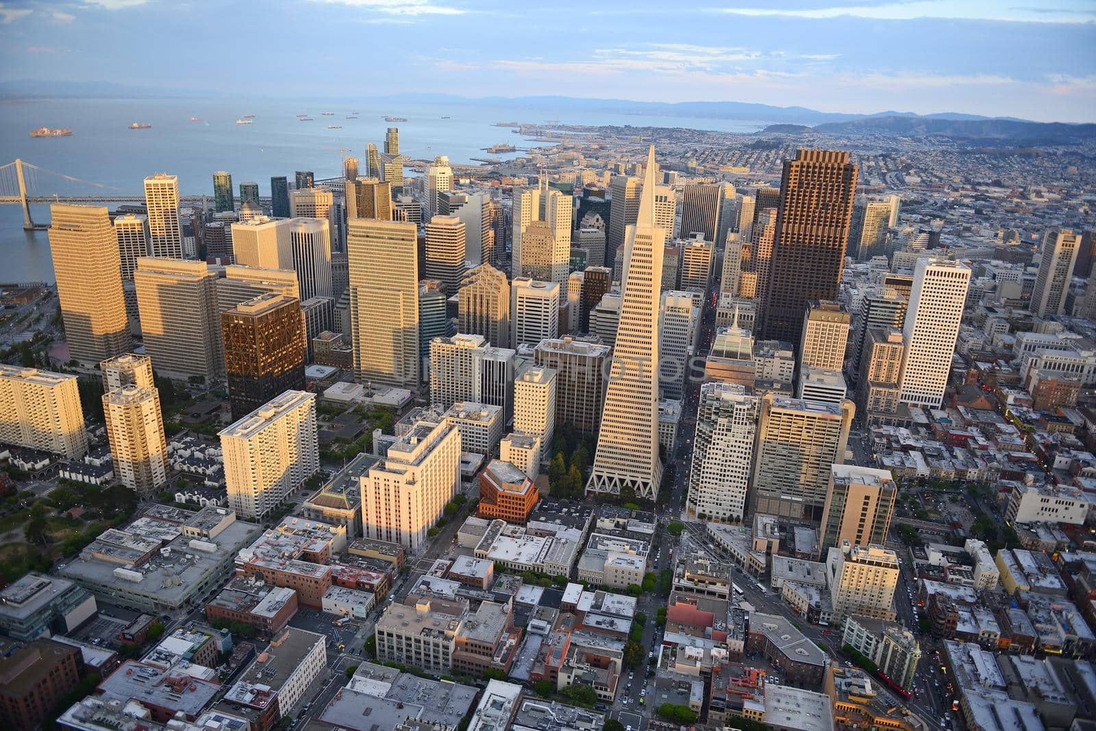  aerial view of downtown san francisco 