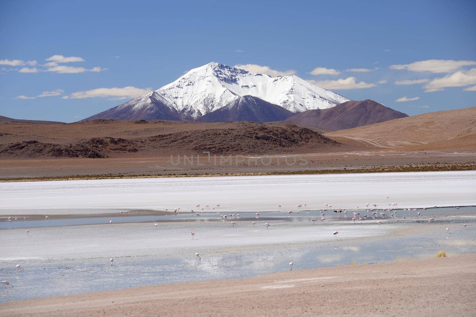 bolivia mountain with lagoon by porbital