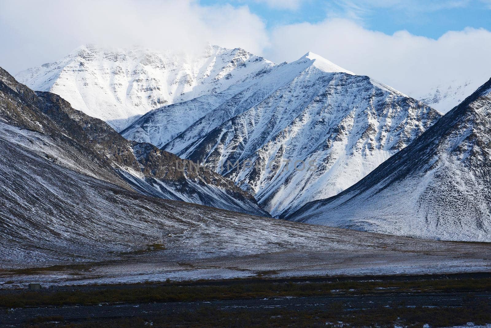 alaska mountain with snow by porbital