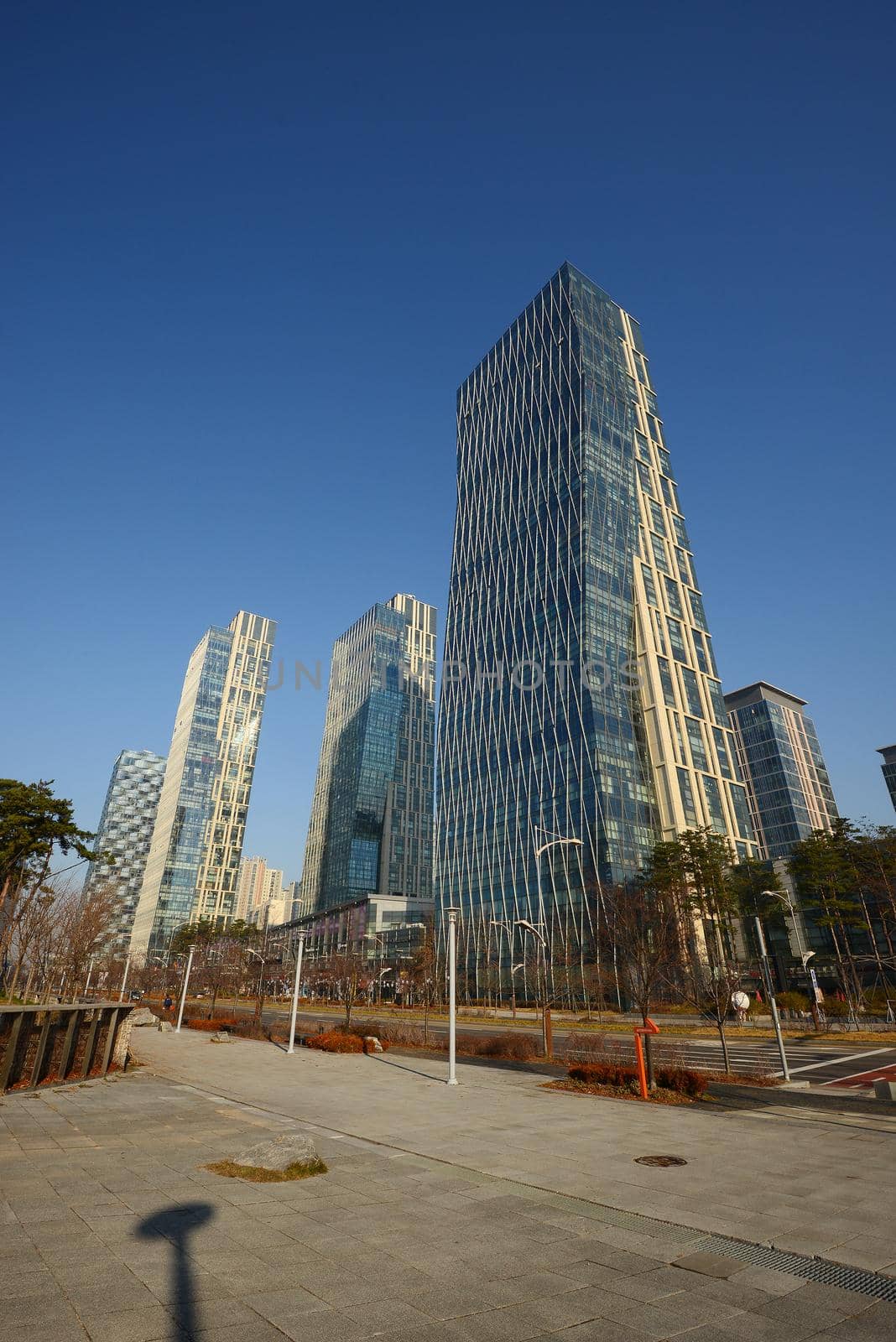 building in songdo park neaer incheon, korea