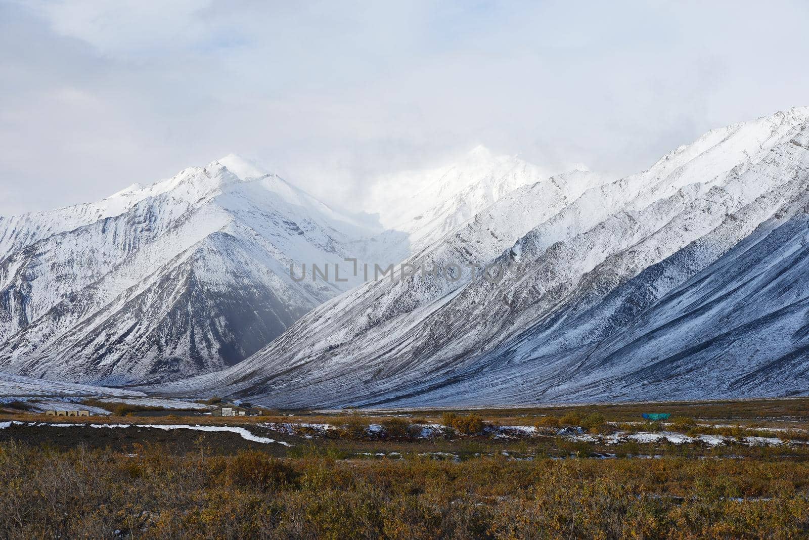 alaska mountain with snow by porbital