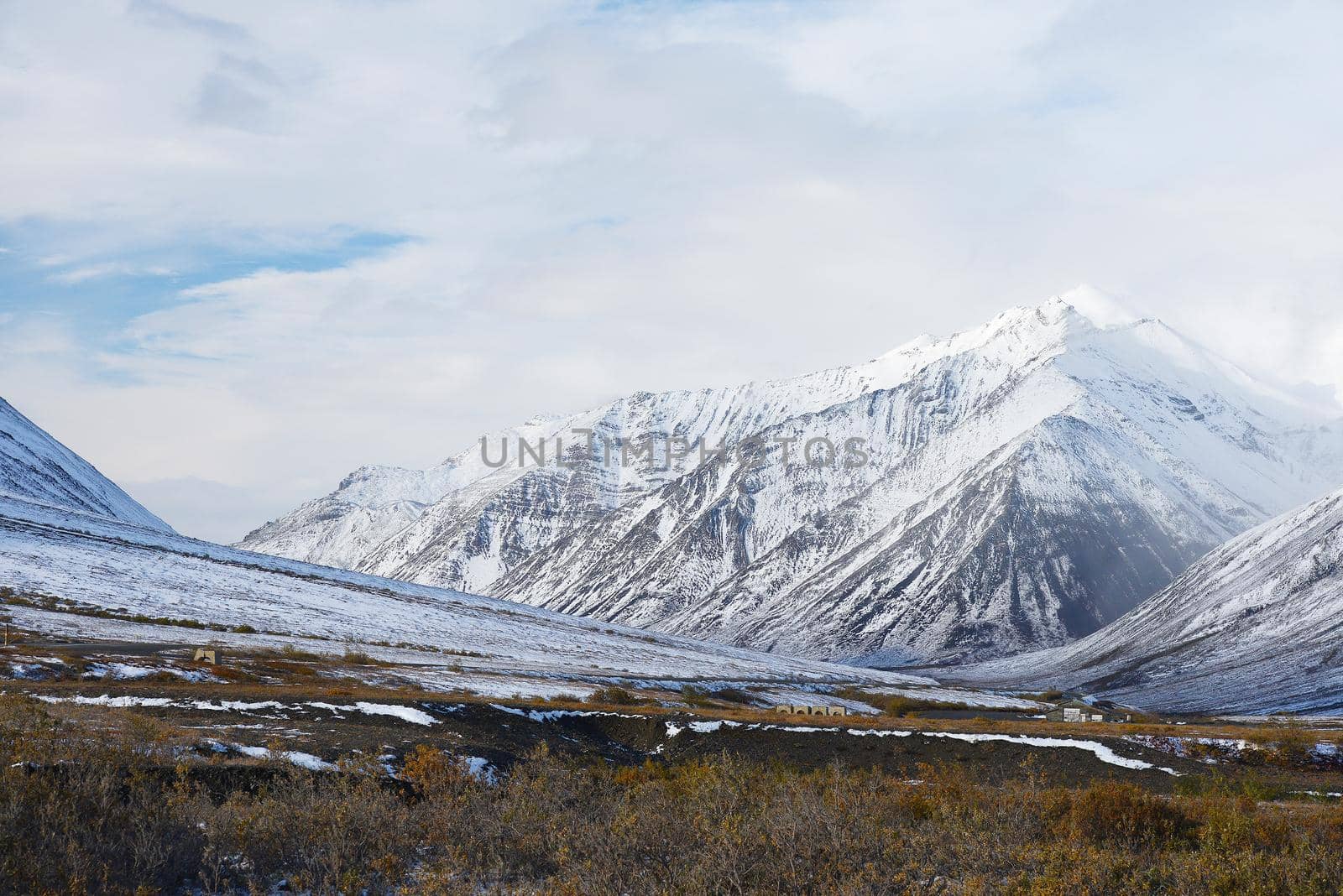 alaska mountain with snow by porbital