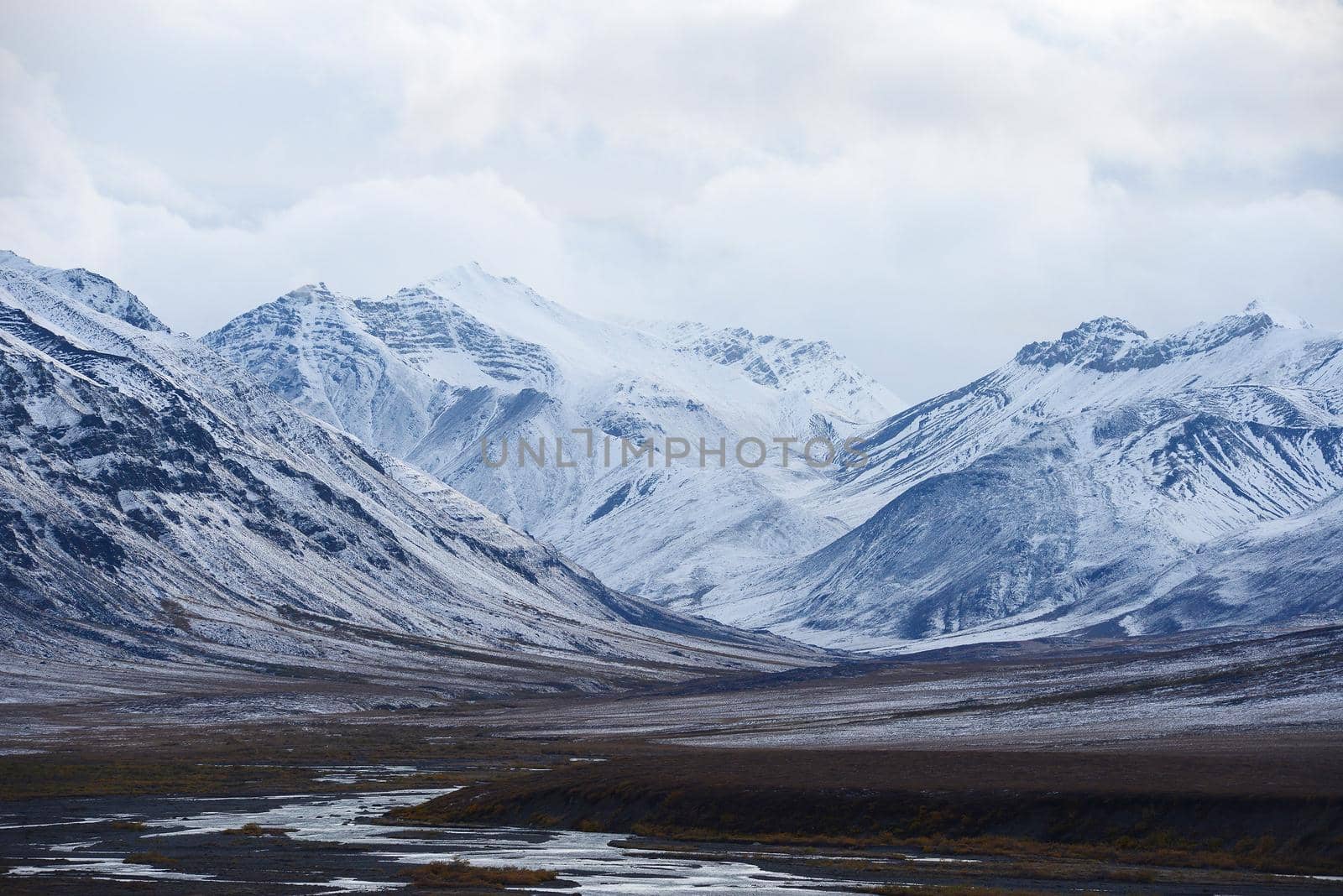 alaska mountain with snow by porbital