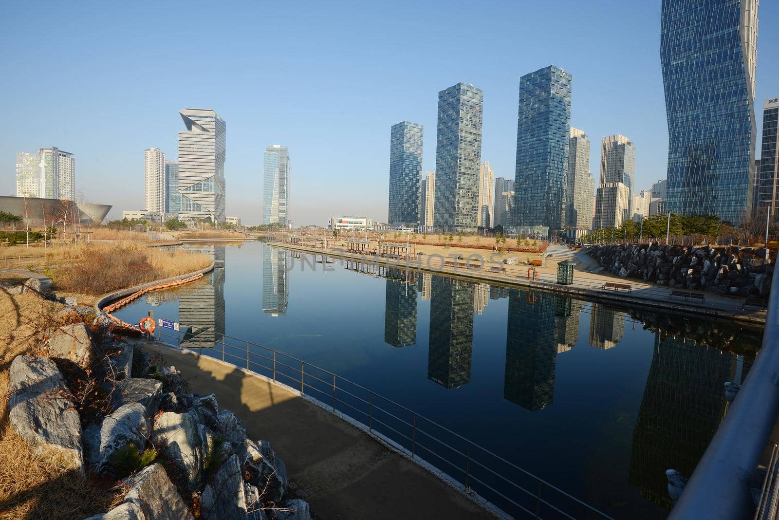 building in songdo park neaer incheon, korea