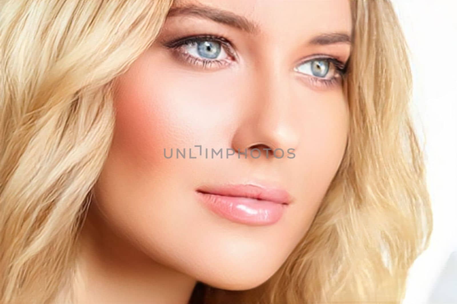 Beauty, skincare and make-up, portrait of beautiful woman, female model face close-up for skin care and makeup branding