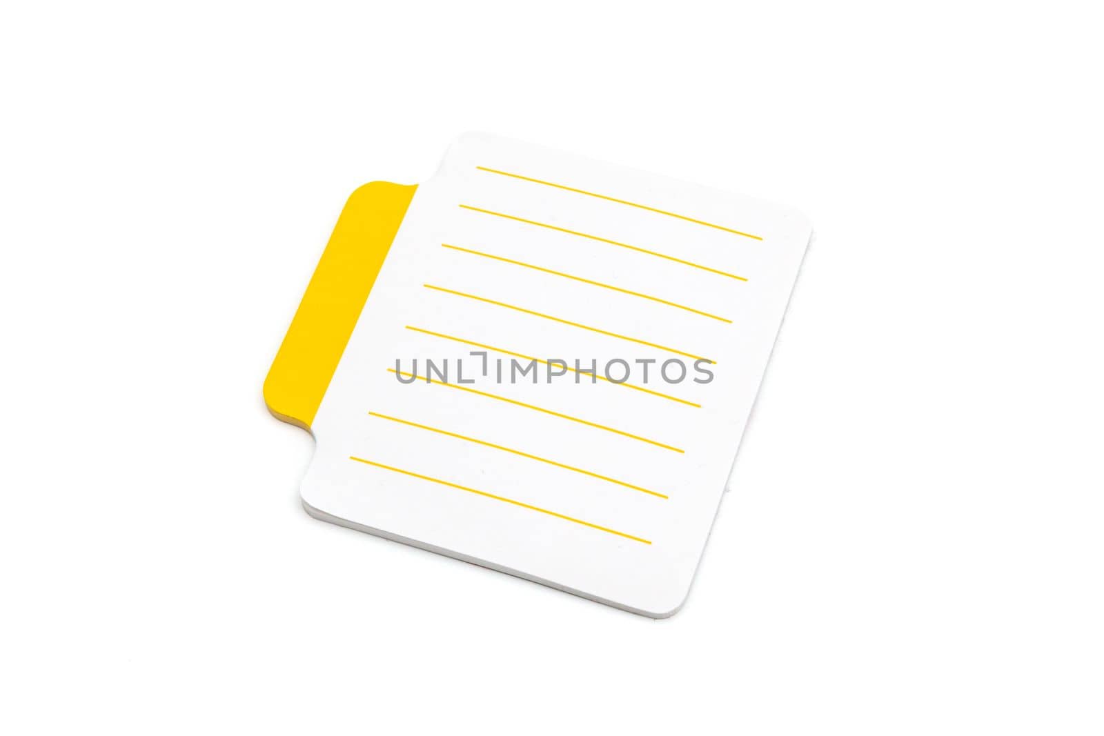 Small lined sticky notes isolated on white background by clusterx
