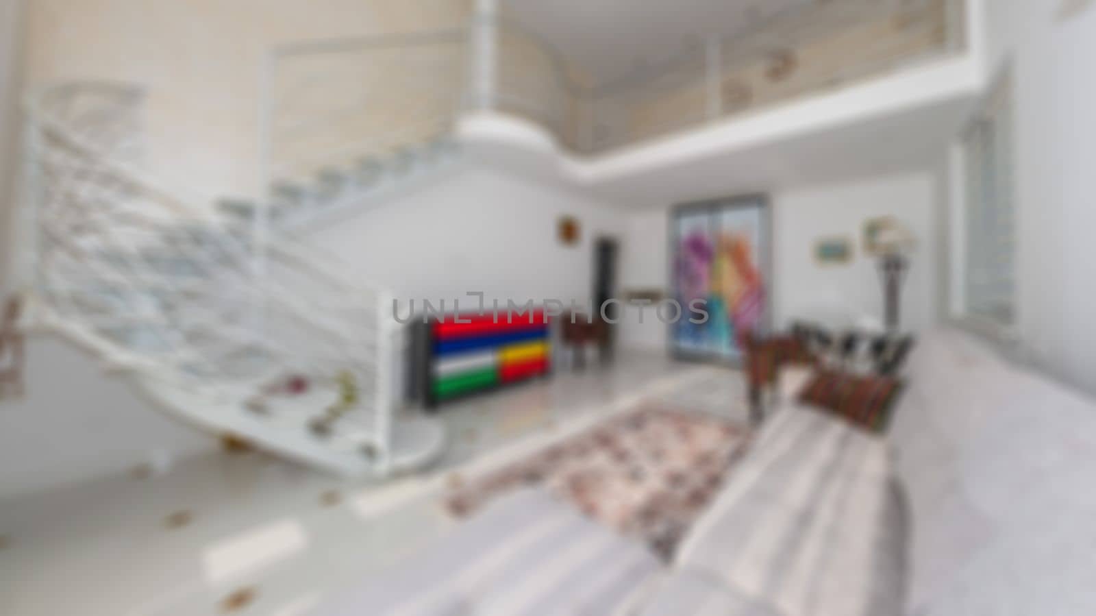 abstract blur hotel bedroom interior for background Abstract blur and defocused of long building hallway, apartment, condominium, hotel, commercial office building.