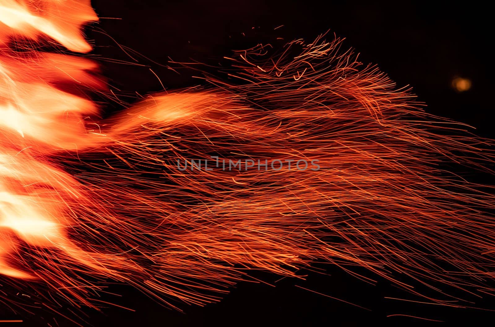 Campfire flame isolated on black background by GekaSkr