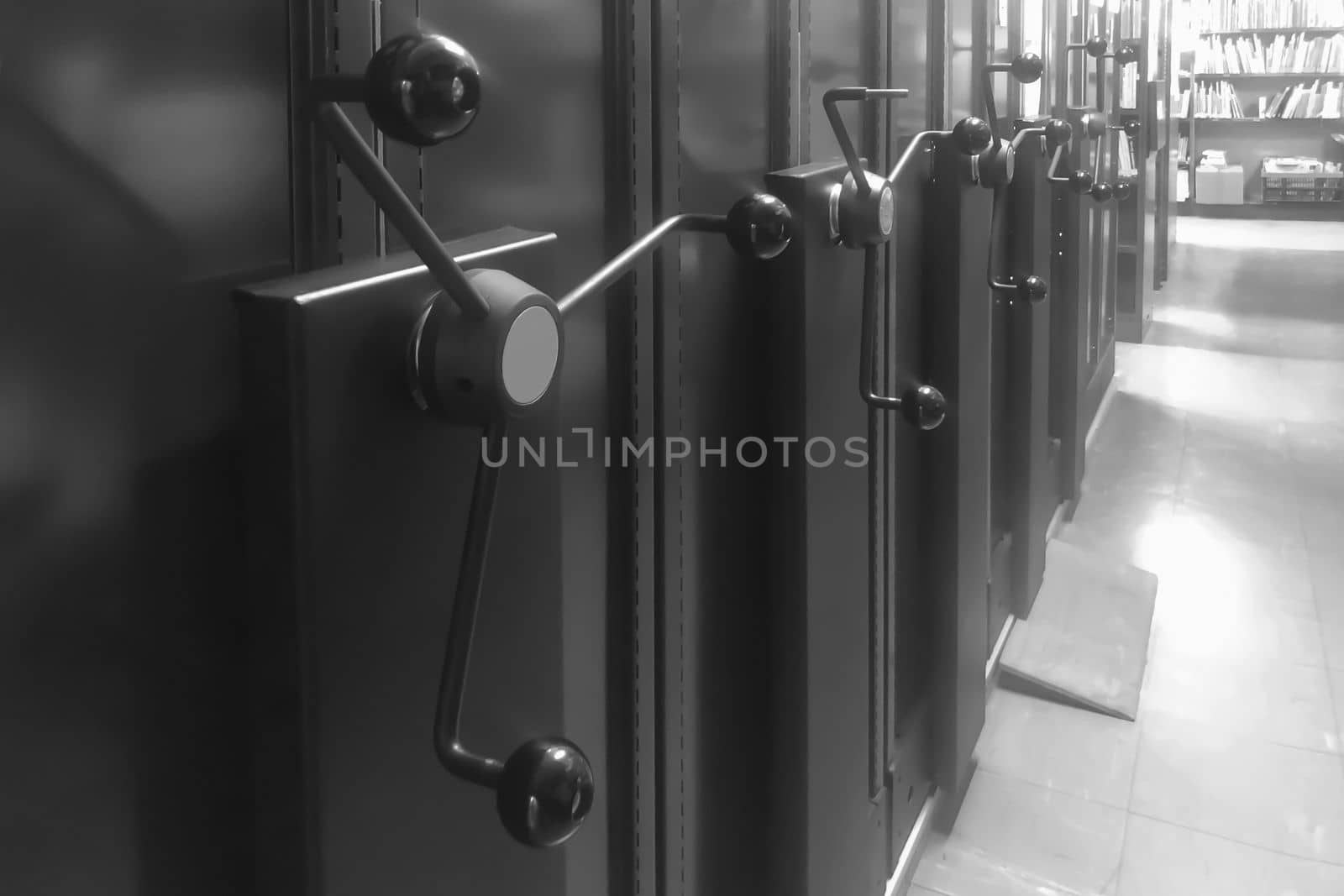 Doors in the old library archive