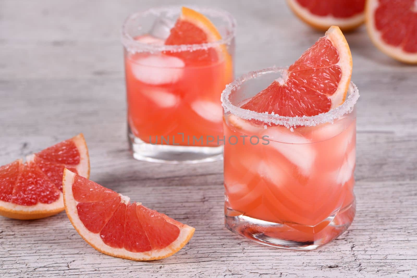 Refreshing Organic Grapefruit Tequila Cocktail in a glass