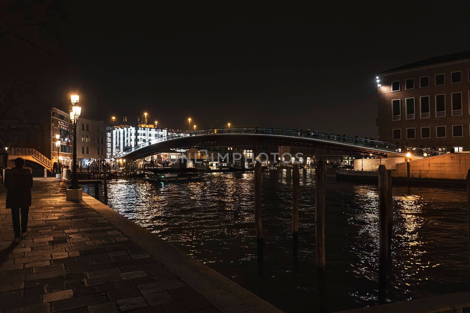 Venice landscape at dusk and night time by pippocarlot