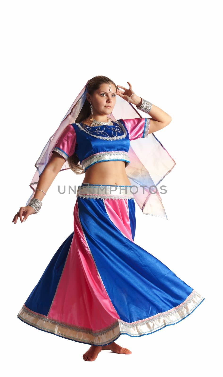 Woman dance in motion - oriental arabian costume by rivertime