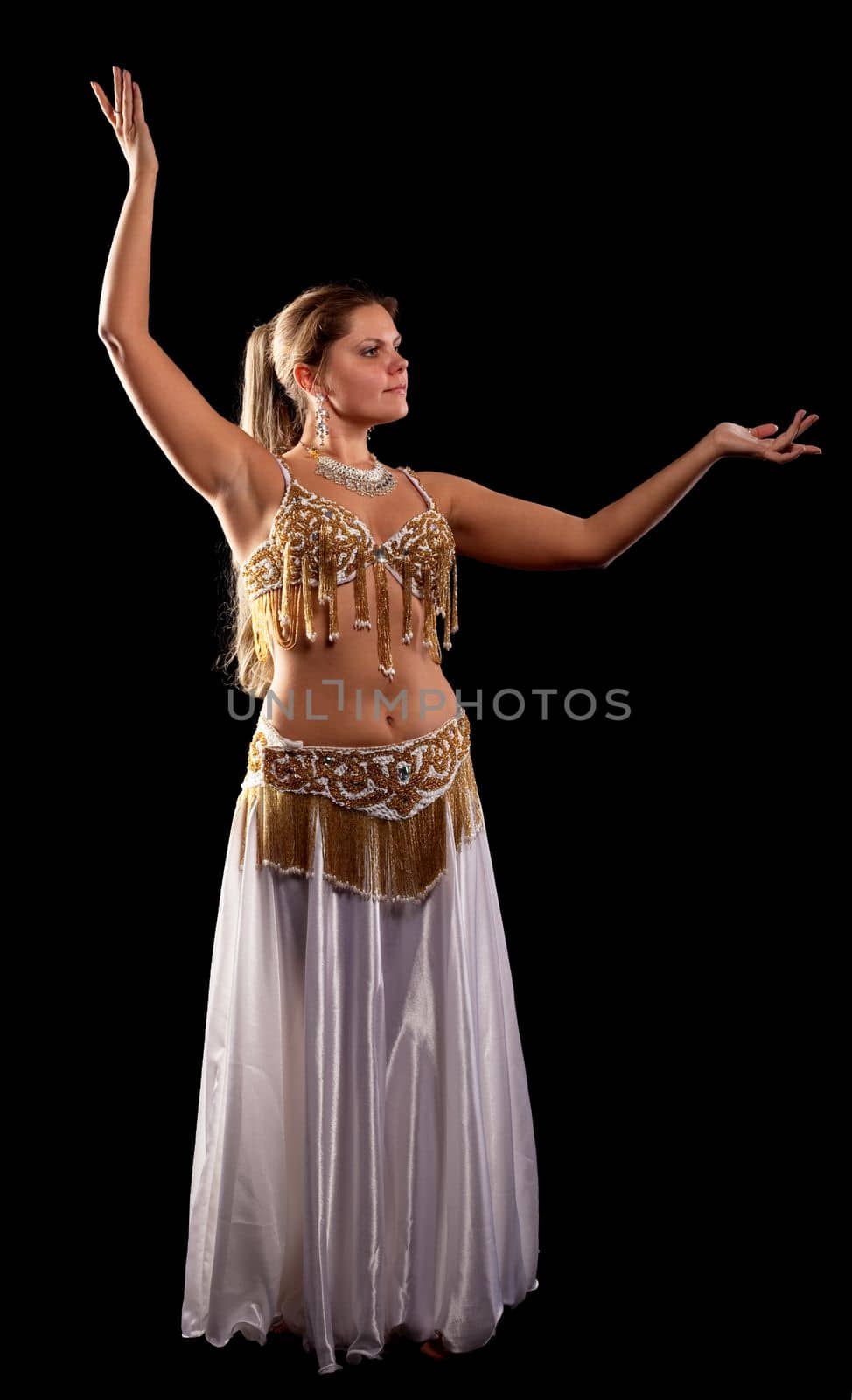 woman dance in traditional arabian costume by rivertime